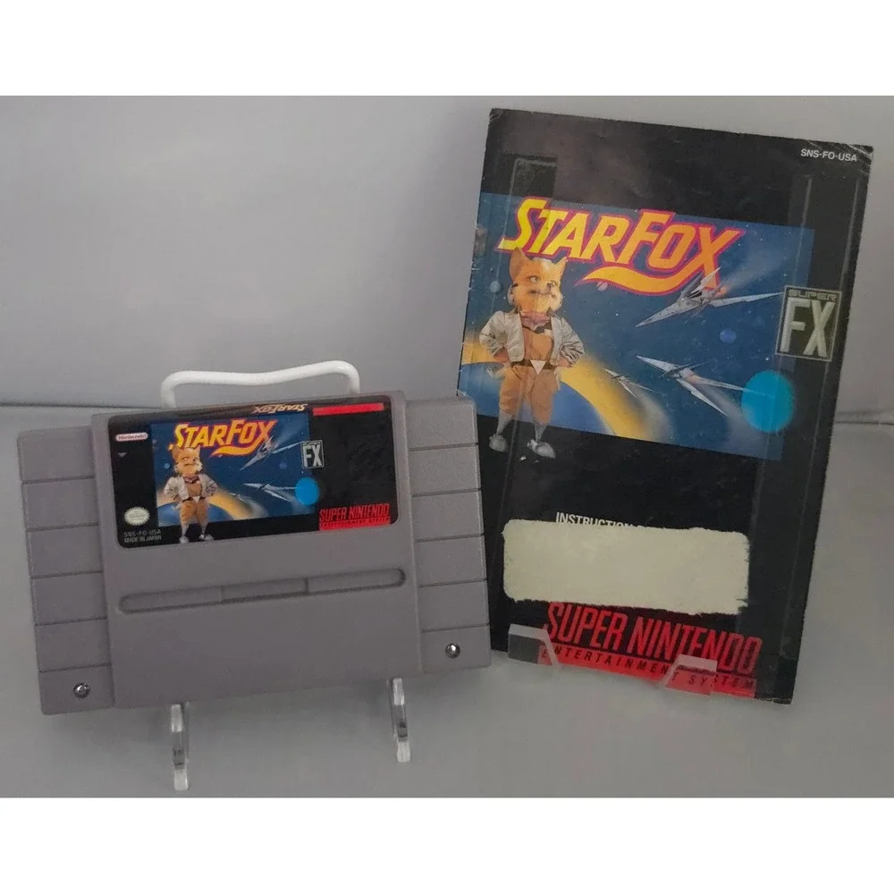 Nintendo SNS-006 Star Fox SNES Game with Manual,‎ NTSC-U Super FX Chip